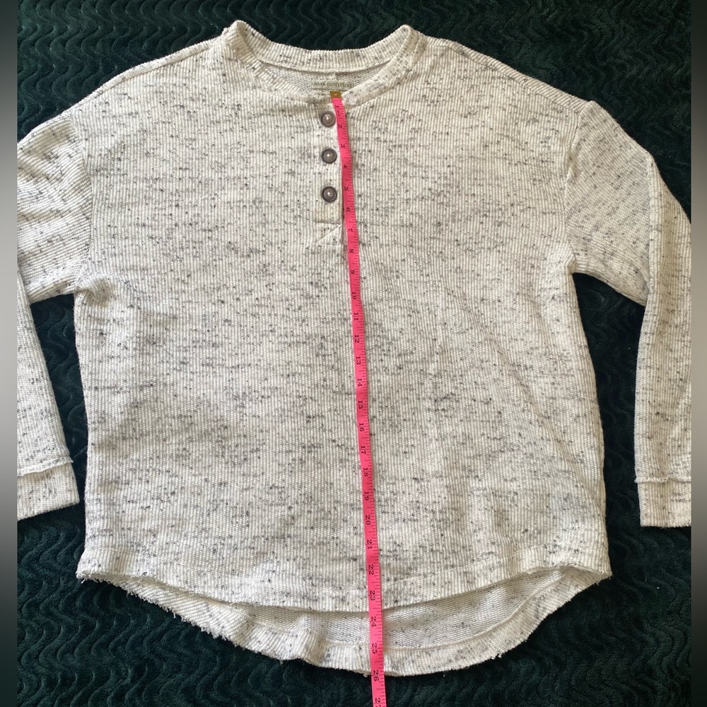 Urban Outfitters Med. tunic white & grey sweater - Picture 2 of 4